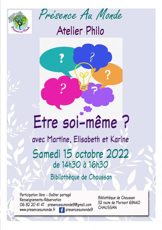 Affiche atelier philo